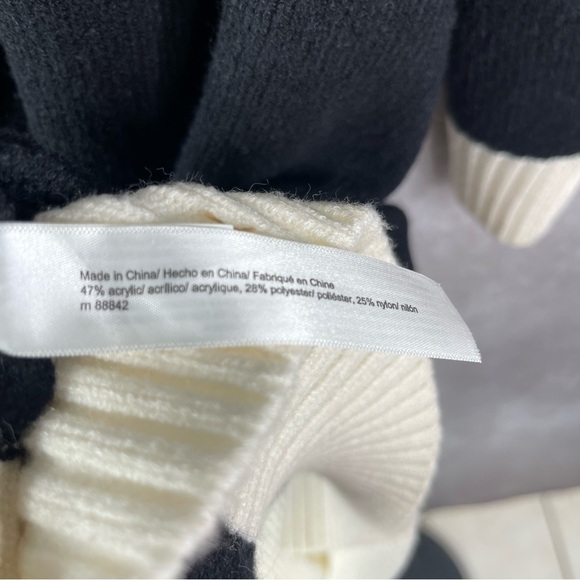 Eloquii Cable Knit Colorblock Turtleneck Sweater Dress In Gray Black 26/28 NWT - Picture 4 of 8